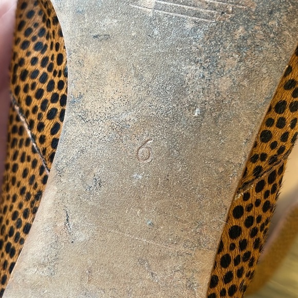 Madewell Animal Print Flats Pointed Toe D'Orsay‎ Slip On Shoes - Picture 6 of 6